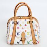 LOUIS VUITTON aparte Handtasche "PRISCILLA", Koll. 2006, NP.: 955,-. Monogram multicolor Canvas-