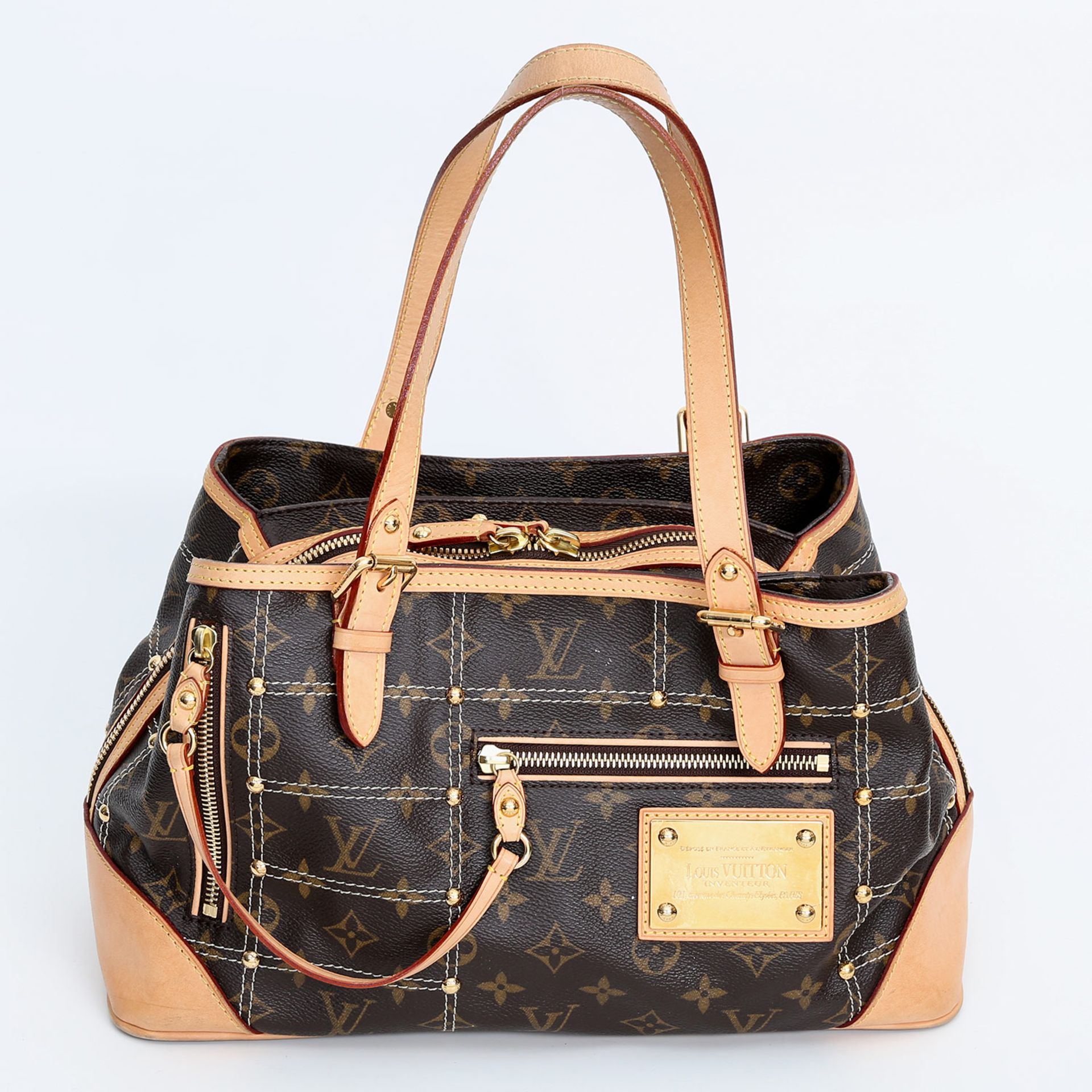 LOUIS VUITTON seltene Henkeltasche "RIVETING SATCHEL BAG", Koll. 2007. LIMITED EDITION!! Letzter LP.