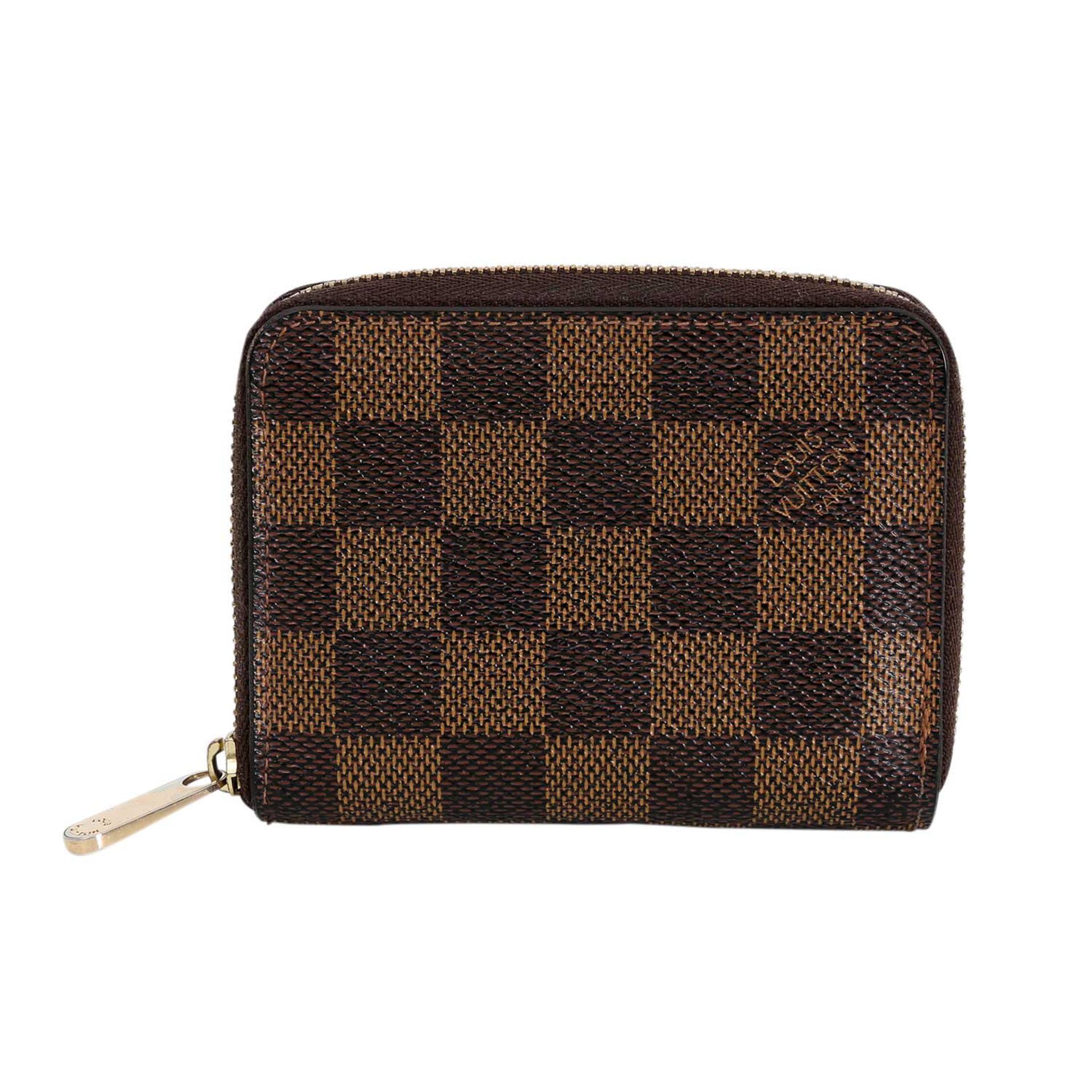 LOUIS VUITTON kleines Portemonnaie "ZIPPY COIN PURSE", Koll.: 2014, NP.: 265,-. Damier Ebene