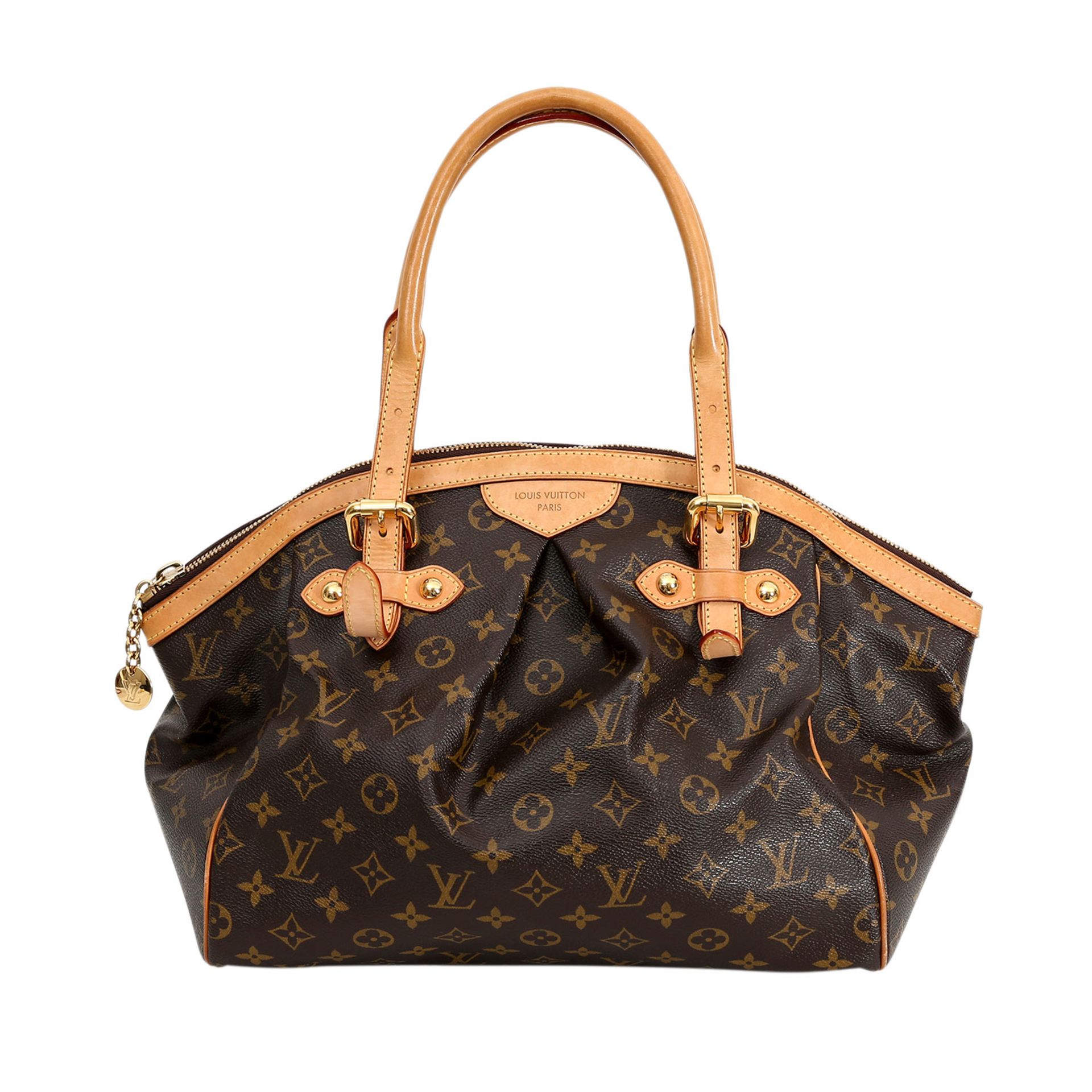 LOUIS VUITTON lässige Schultertasche "TIVOLI" Koll.: 2011. Monogram Canvas Serie, Lederbesätze mit