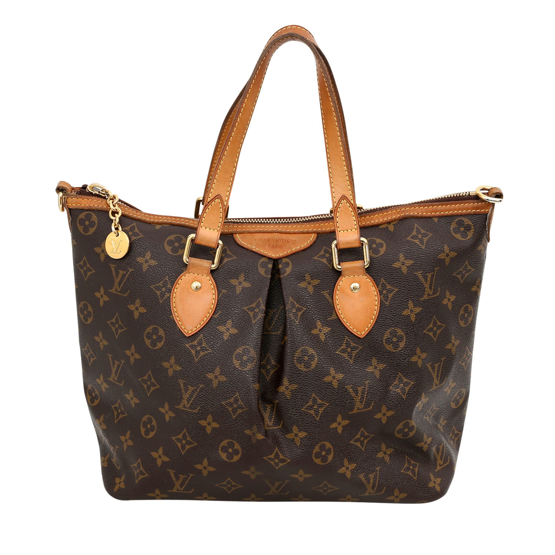 LOUIS VUITTON aparte Schultertasche "PALERMO PM" Koll.: 2009, NP.: 720,- Leicht bauchige Form durch