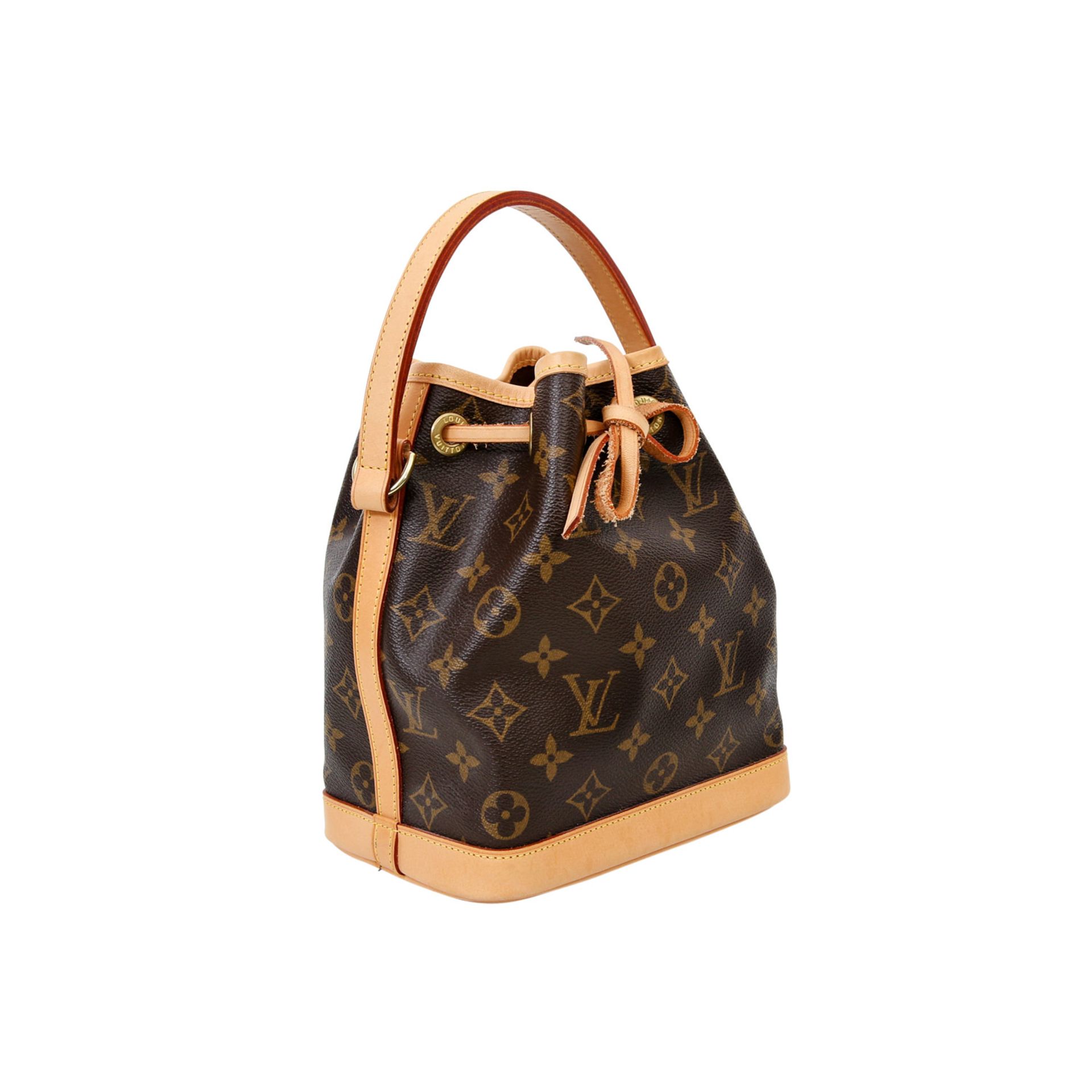 LOUIS VUITTON Handtasche "NOÉ BB", Koll. 2005, Akt. NP: 915,-€. Monogram Canvas Serie, verstärkter - Bild 2 aus 7