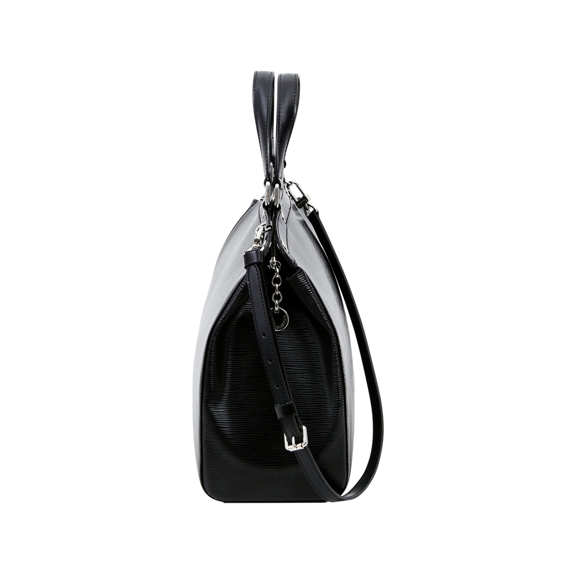 LOUIS VUITTON Messengerbag "BREA MM", NP. ca.: 1.900,-€. Epi Leder Serie in Schwarz, silberfarbene - Bild 3 aus 7