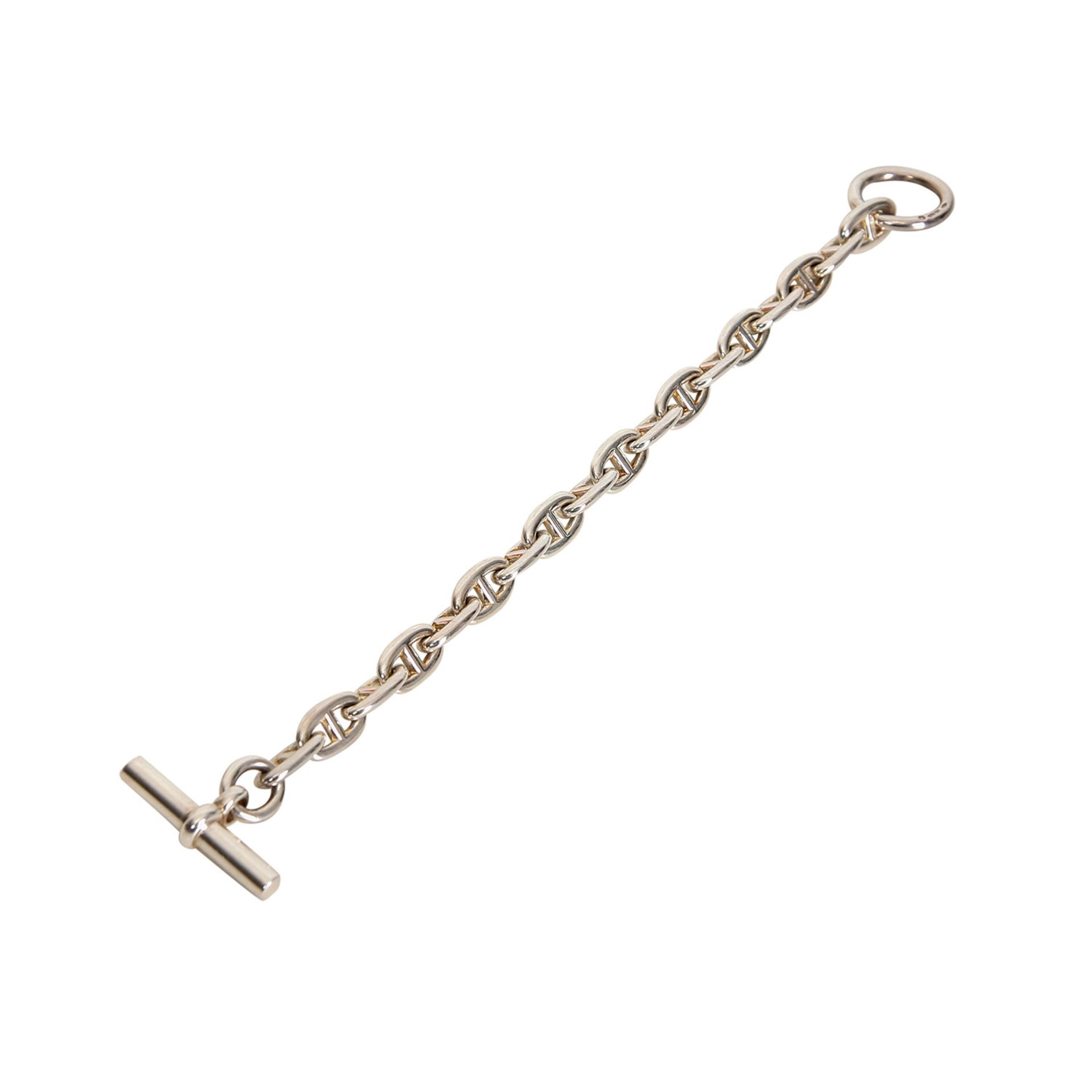 HERMÈS Armkette "CHAIN D´ANCRE", Akt. NP.: 925,-€. 925er Silber, Chain d´ancre Glieder mit - Bild 2 aus 3