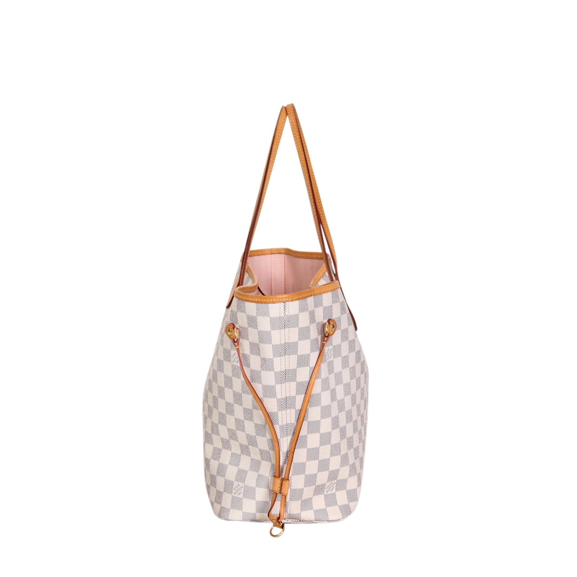 LOUIS VUITTON Shoppertasche "NEVERFULL MM", Koll.: 2016. Akt.NP.: 990,-€. Damier Azur Serie mit - Bild 3 aus 7