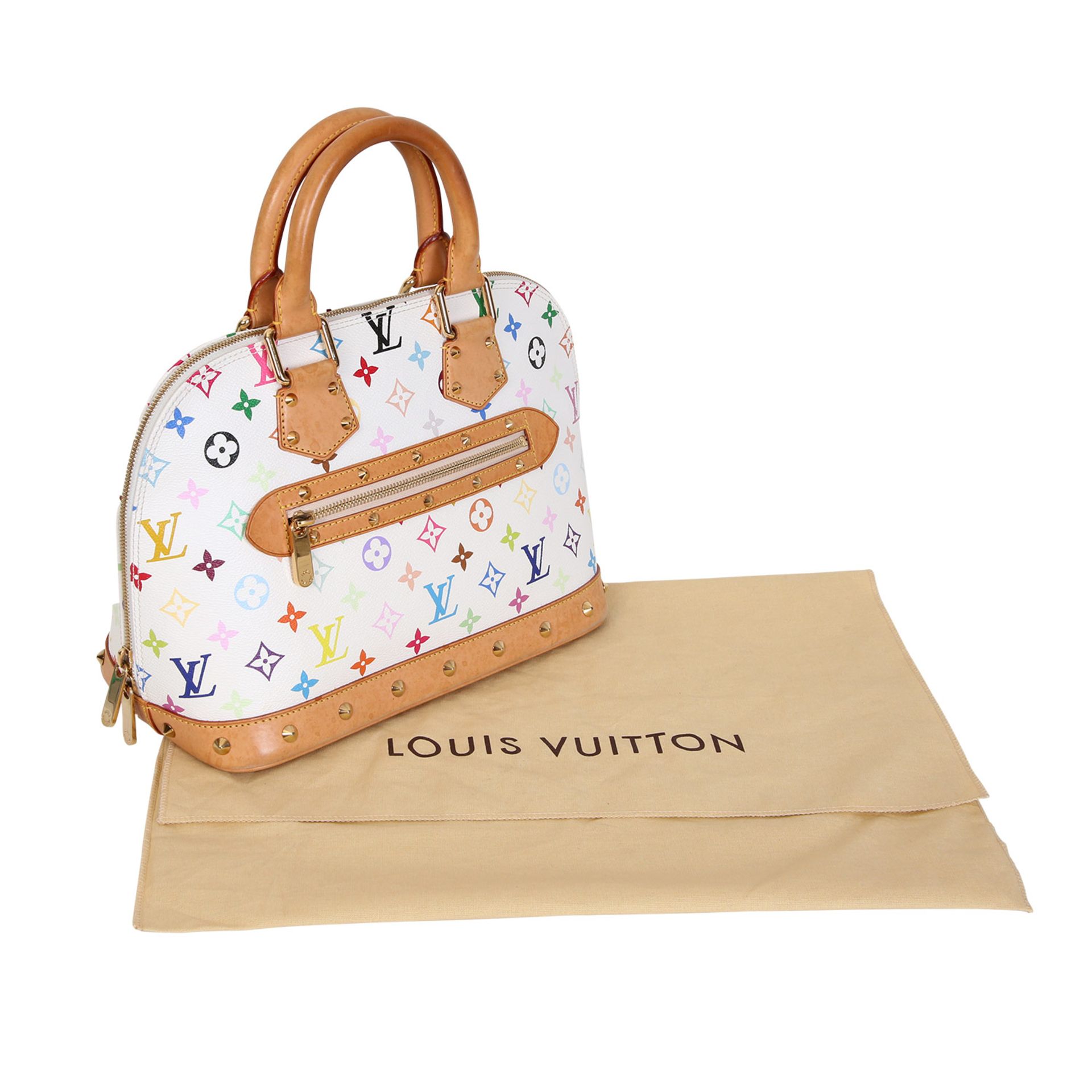 LOUIS VUITTON Henkeltasche "ALMA PM", Koll. 2004. Multicolor Serie, Doppelhenkel und Boden aus - Bild 7 aus 7