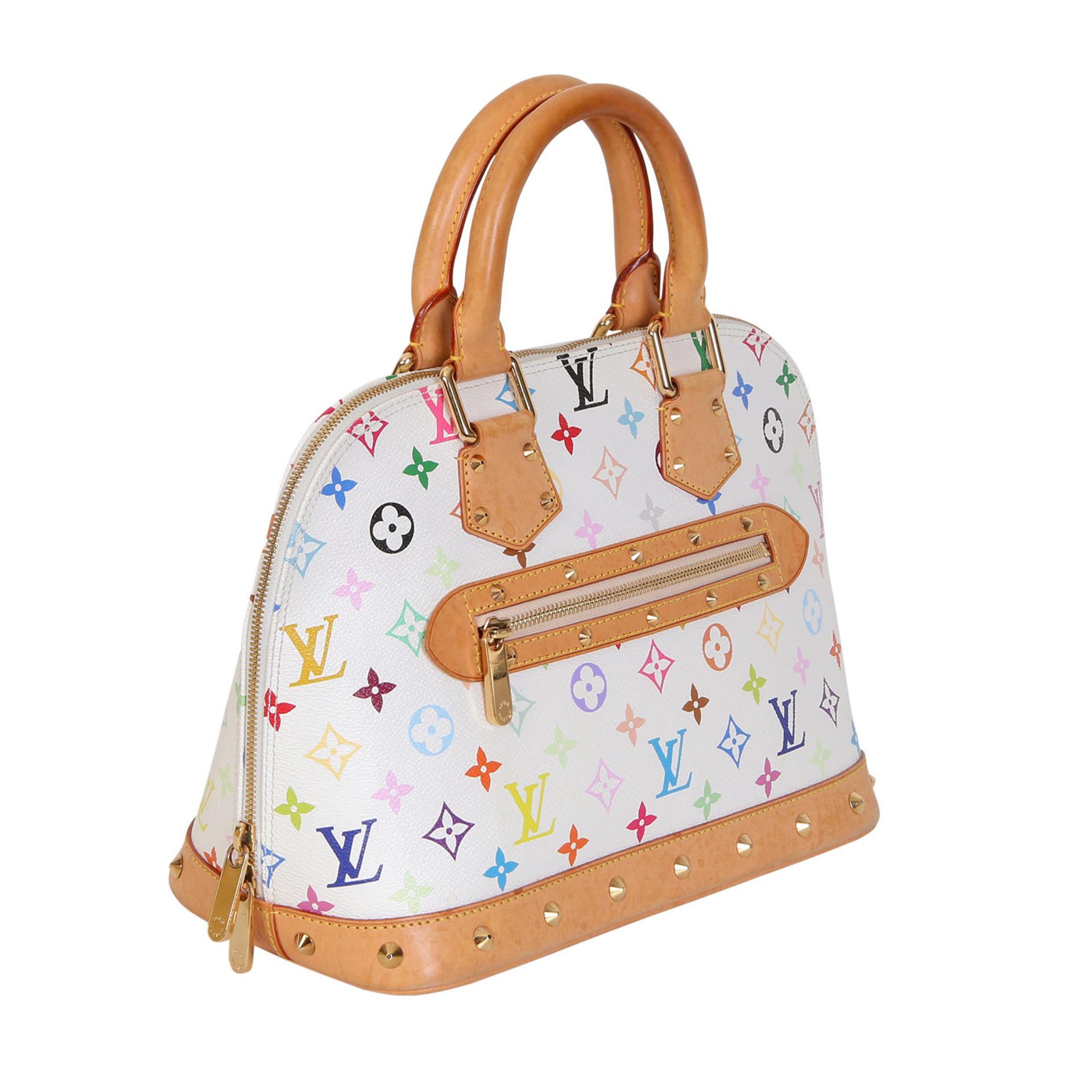 LOUIS VUITTON Henkeltasche "ALMA PM", Koll. 2004. Multicolor Serie, Doppelhenkel und Boden aus - Bild 2 aus 7