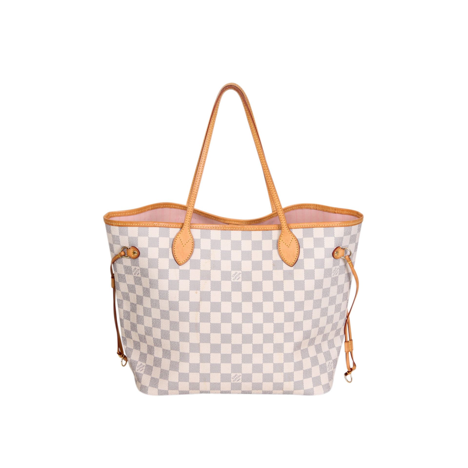 LOUIS VUITTON Shoppertasche "NEVERFULL MM", Koll.: 2016. Akt.NP.: 990,-€. Damier Azur Serie mit - Bild 4 aus 7