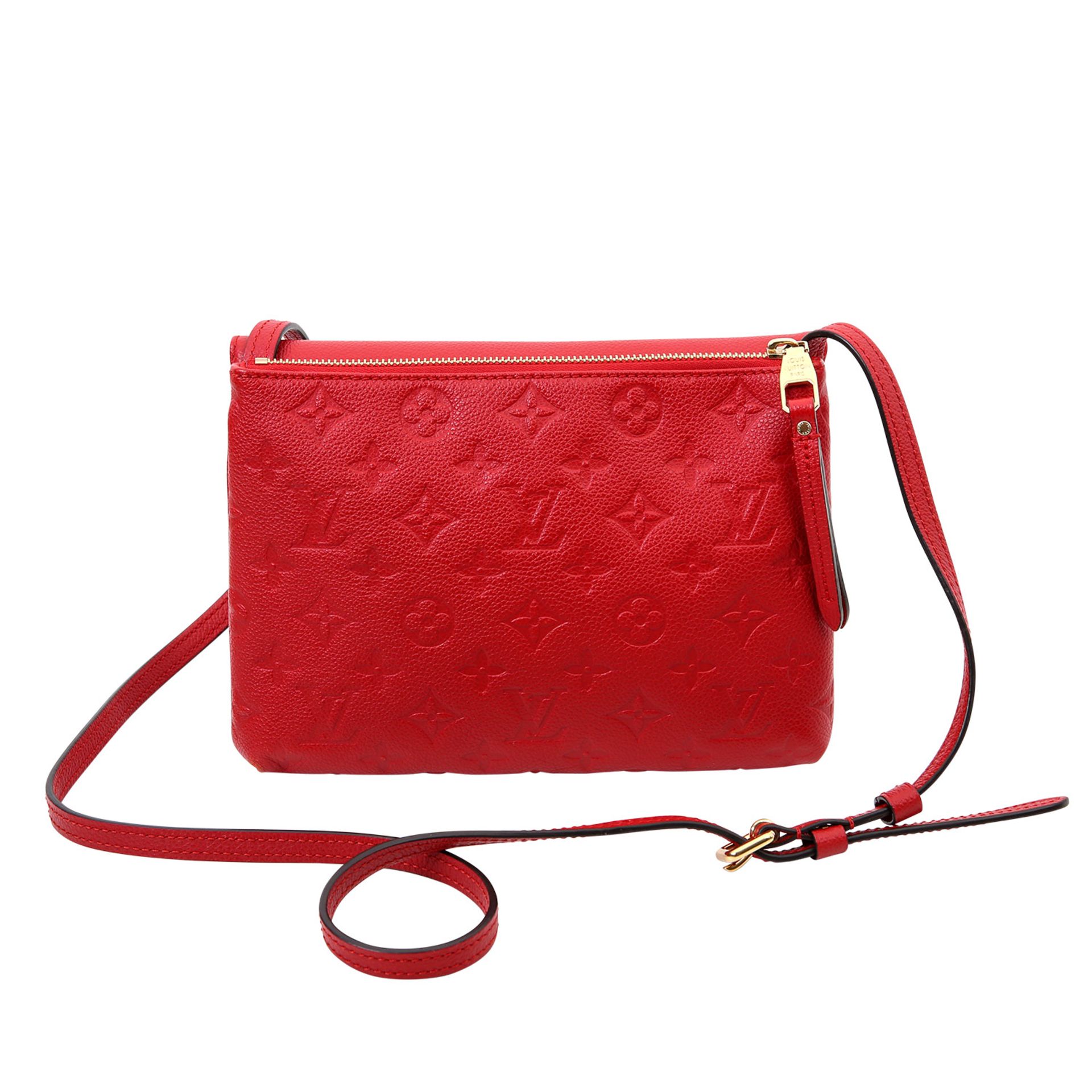 LOUIS VUITTON Umhängetasche "TWINSET", Koll. 2015. NP. ca.: 980,-€. Empreinte Leder Serie in Rot, - Bild 4 aus 8