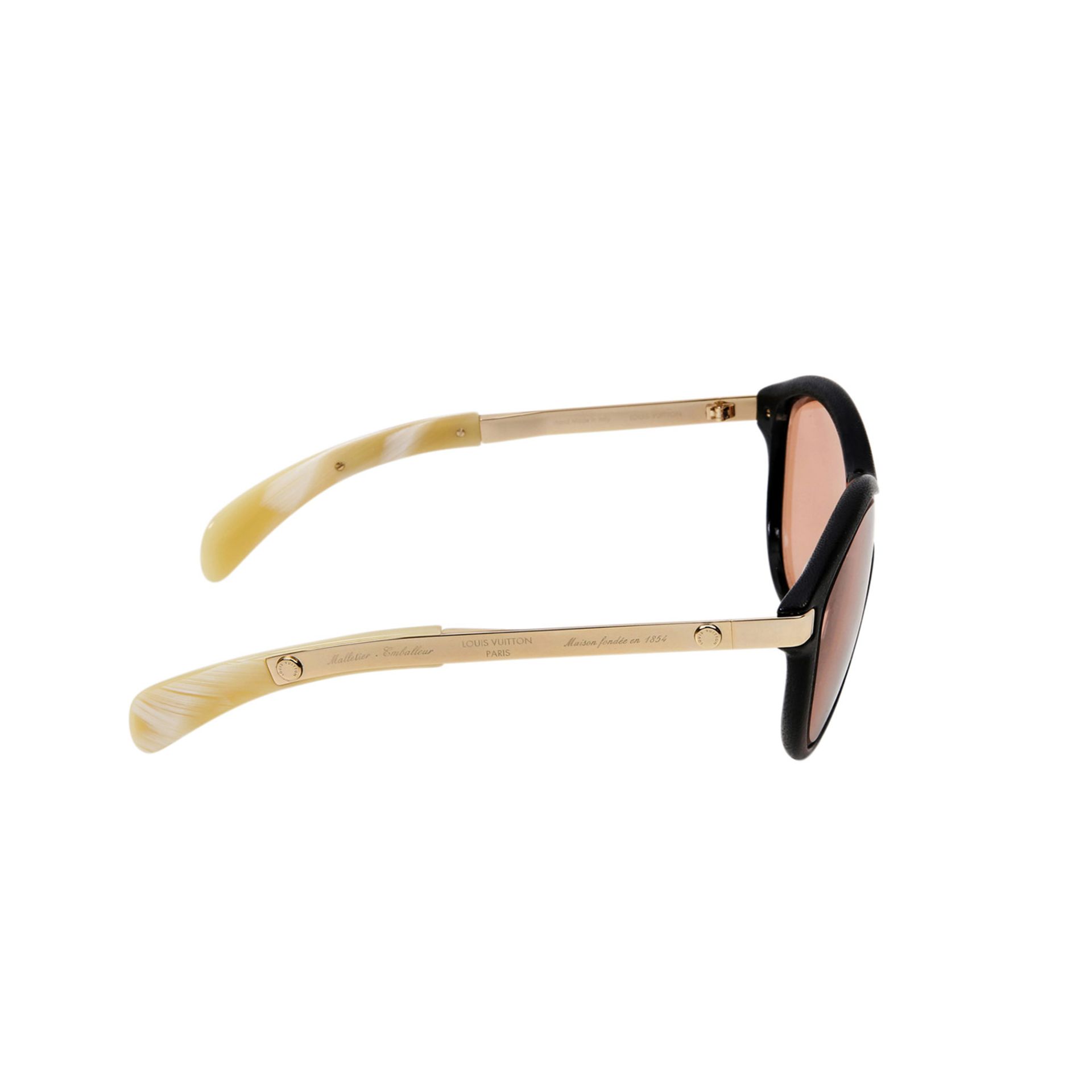 LOUIS VUITTON Sonnenbrille "GOLD FAYE", NP. ca.: 650,-€. Gläser in Rosa getönt, Umrandung aus - Bild 3 aus 7