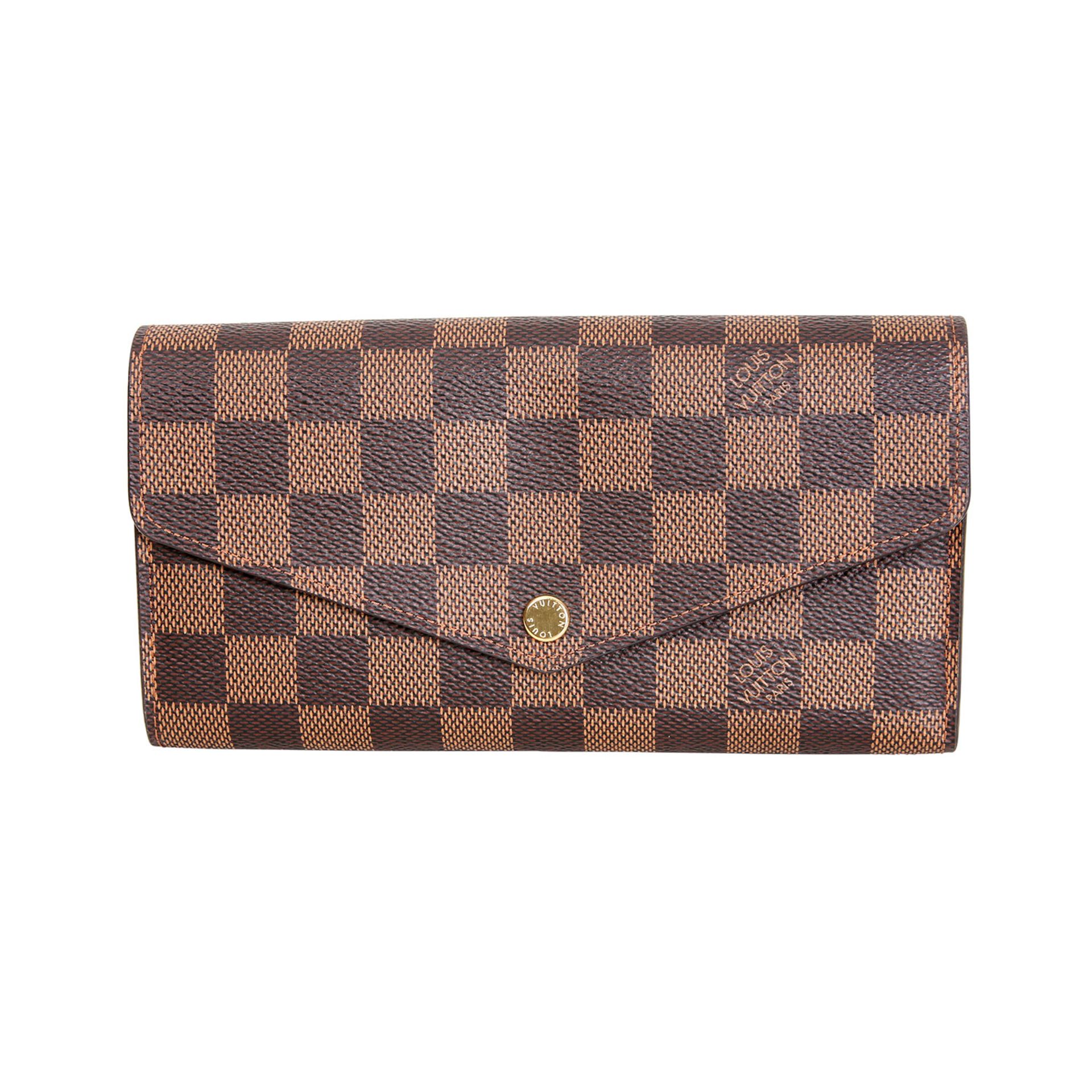 LOUIS VUITTON Portemonnaie "SARAH", Koll. 2015. Akt. NP.: 475,-€. Damier Ebene Canvas Serie.