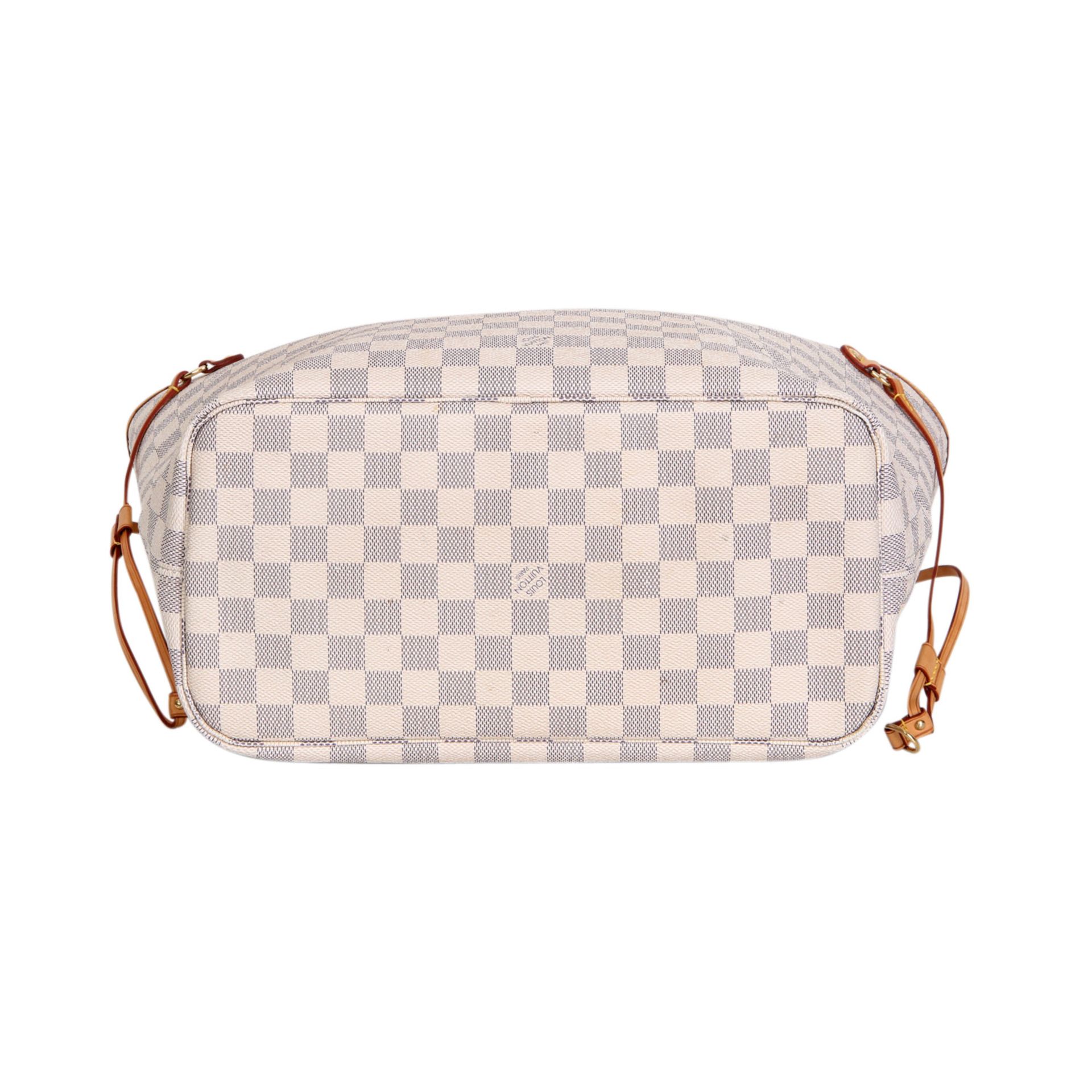 LOUIS VUITTON Shoppertasche "NEVERFULL MM", Koll.: 2016. Akt.NP.: 990,-€. Damier Azur Serie mit - Bild 5 aus 7