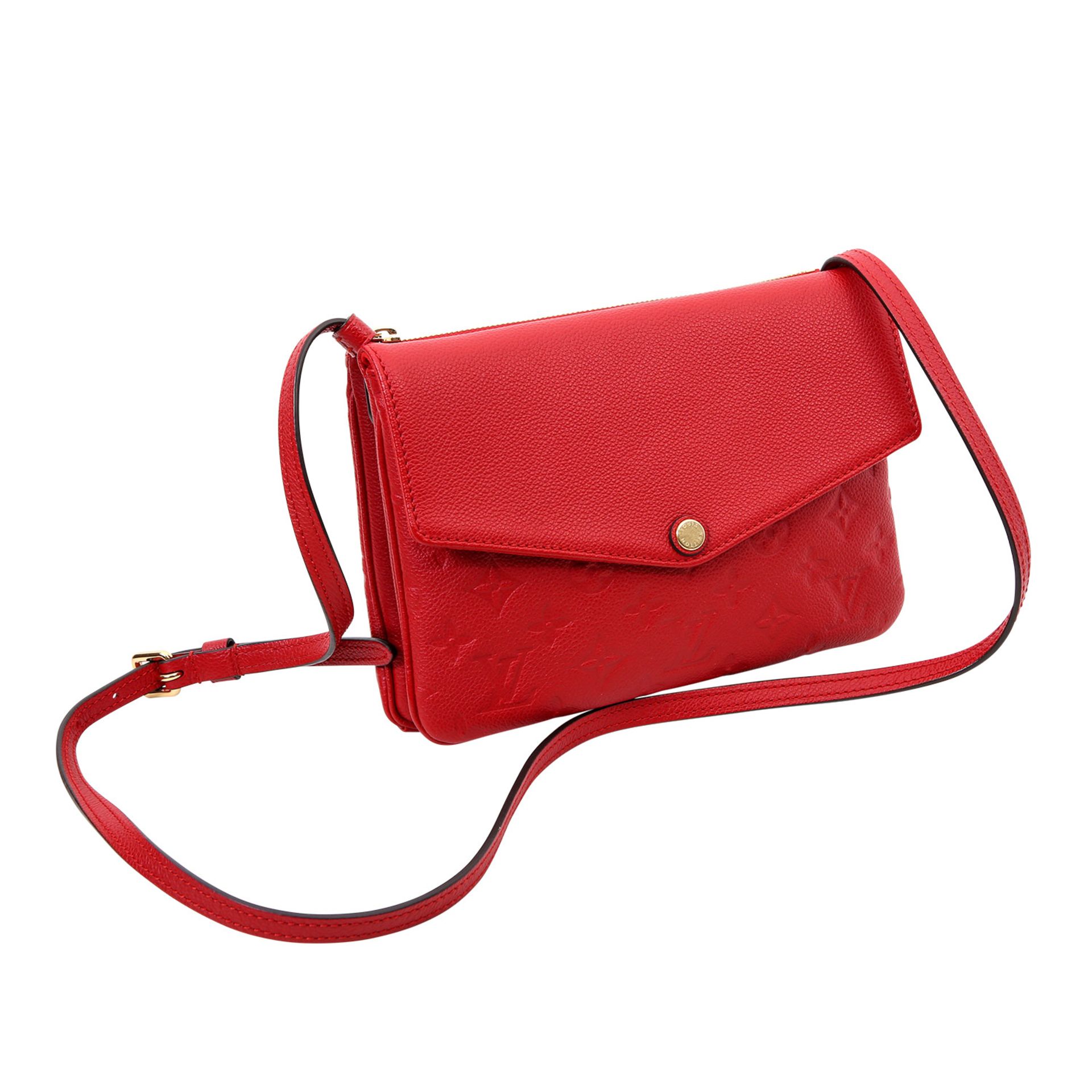 LOUIS VUITTON Umhängetasche "TWINSET", Koll. 2015. NP. ca.: 980,-€. Empreinte Leder Serie in Rot, - Bild 2 aus 8