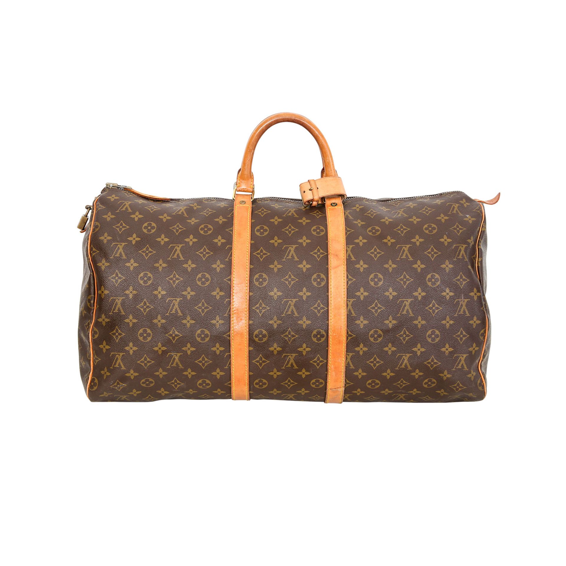 LOUIS VUITTON VINTAGE Reisetasche "KEEPALL 55", Koll.: 1983. Akt. NP.: 1.080,-€. Monogram Canvas - Bild 4 aus 6