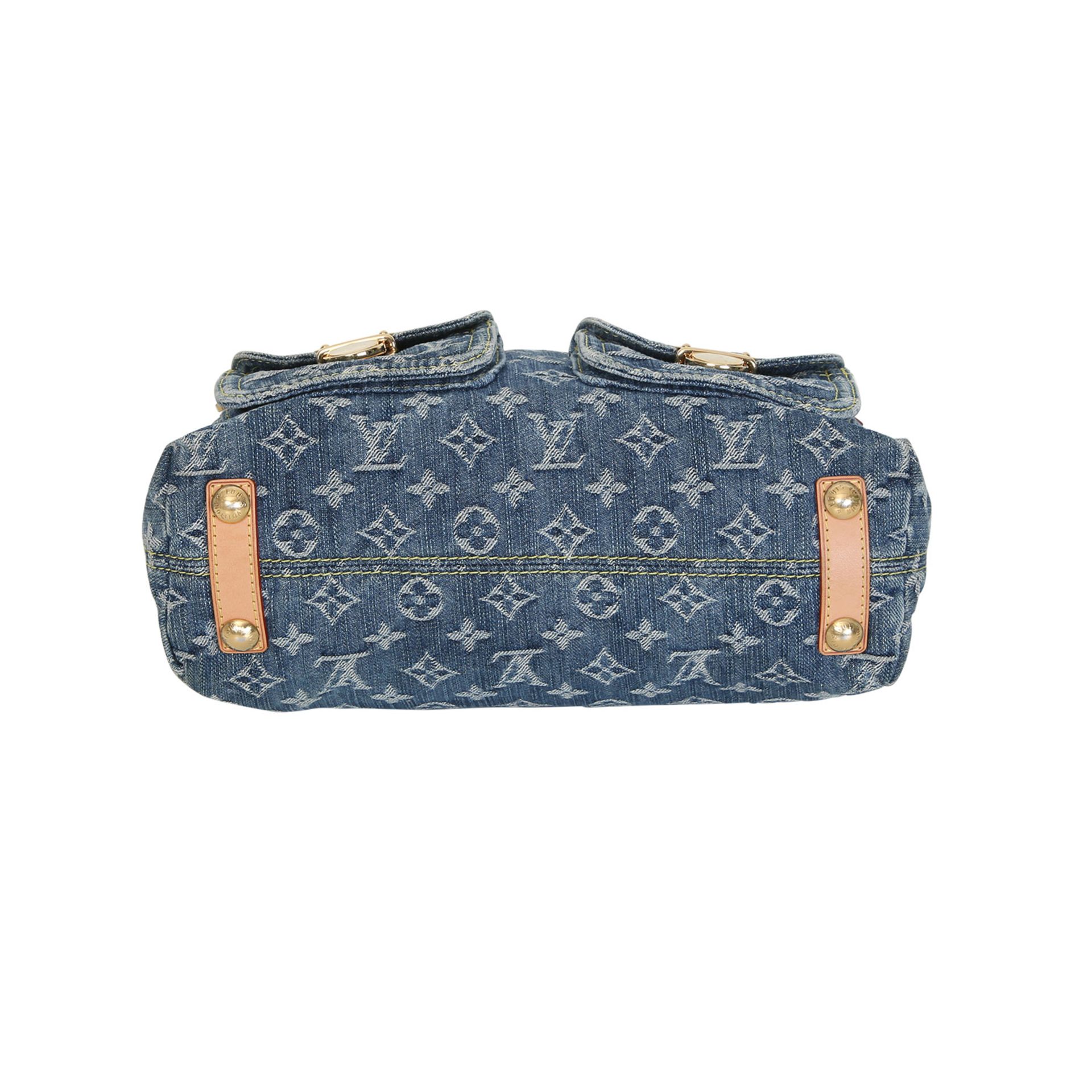 LOUIS VUITTON Schultertasche "BAGGY PM", Koll.: 2006. Monogram Denim Serie, Details aus - Bild 5 aus 7