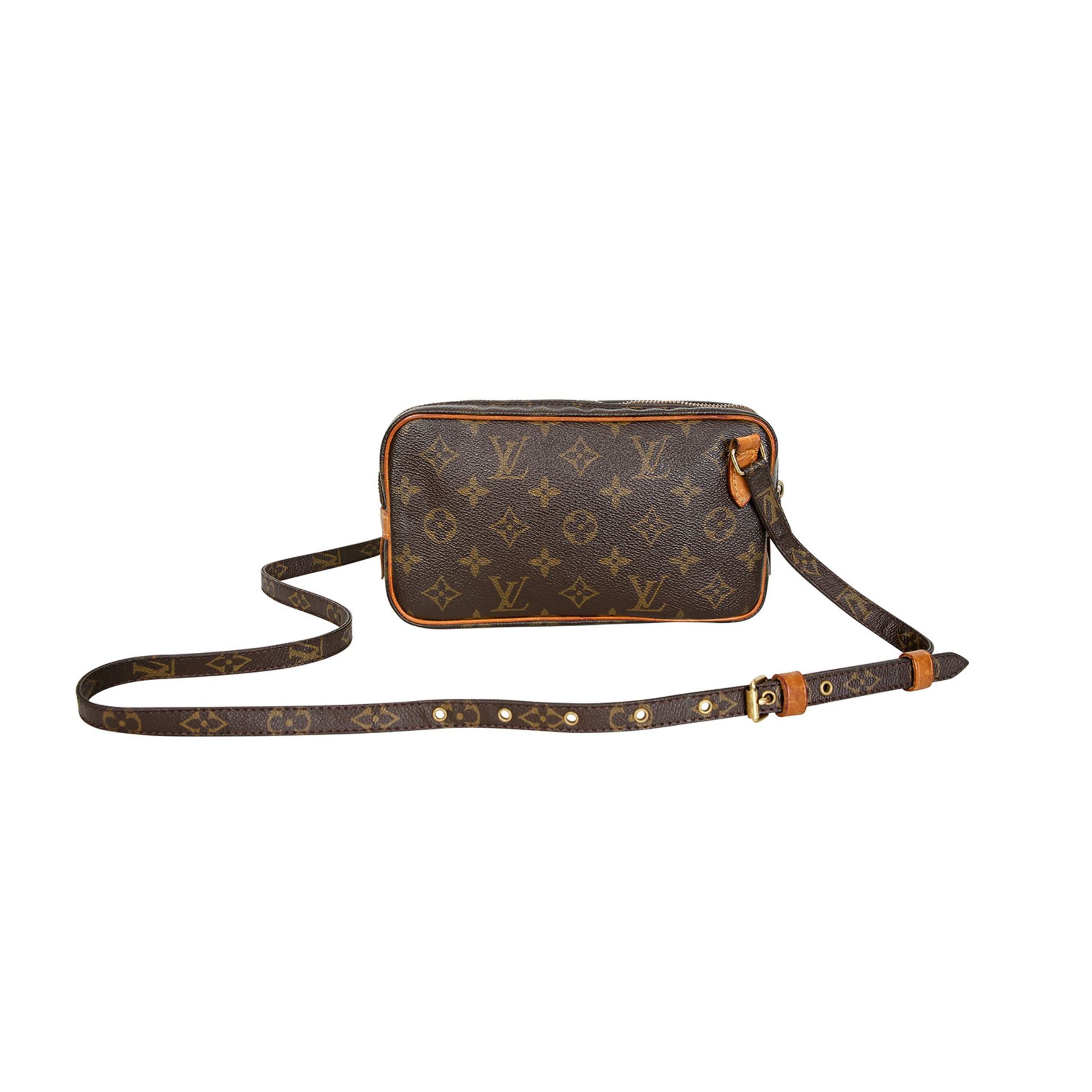 LOUIS VUITTON VINTAGE Umhängetasche "MARLY", Koll.: 1994. Monogram Canvas Serie, Rindsleder