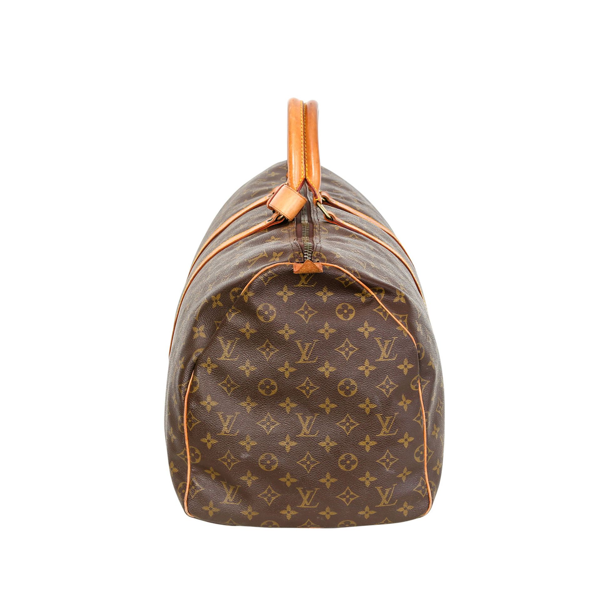 LOUIS VUITTON VINTAGE Reisetasche "KEEPALL 55", Koll.: 1983. Akt. NP.: 1.080,-€. Monogram Canvas - Bild 3 aus 6