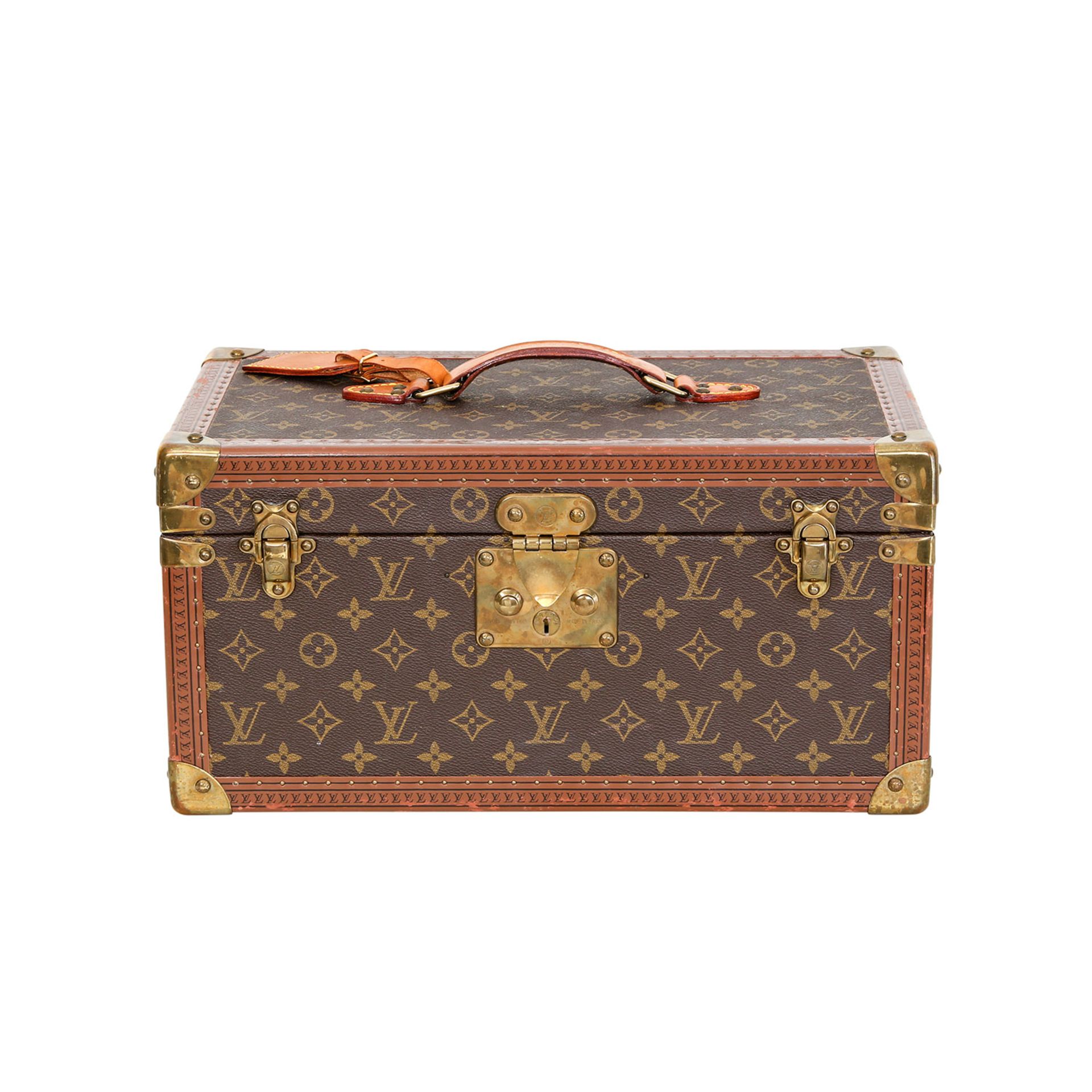 LOUIS VUITTON VINTAGE Kosmetikkoffer "BOITE BOUTEILLES GLACE": Akt. NP.: 3.700,-€. Monogram Canvas