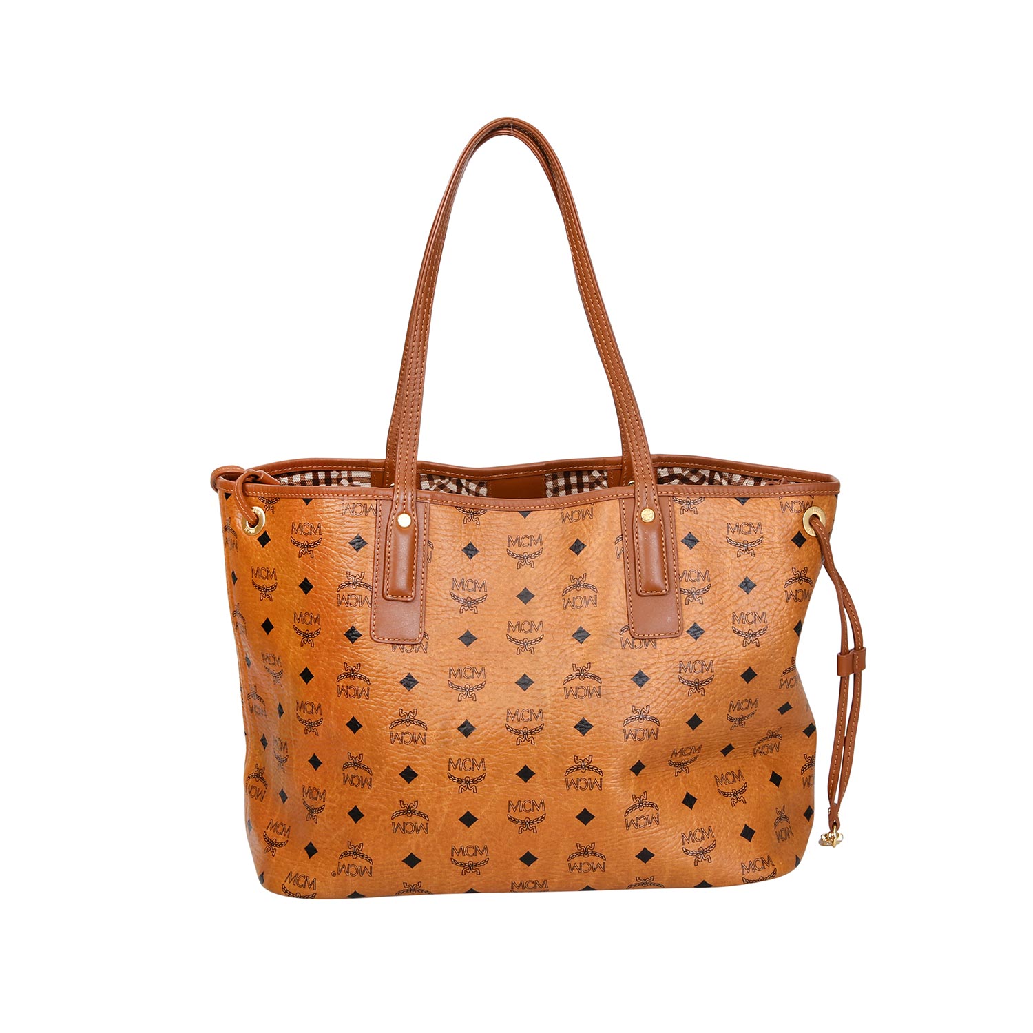 MCM Wende-Shopper "LIZ", akt. NP.: 625,-€.Visetos Canvas Serie in Cognacfarben mit schwarzem Logo- - Image 4 of 6