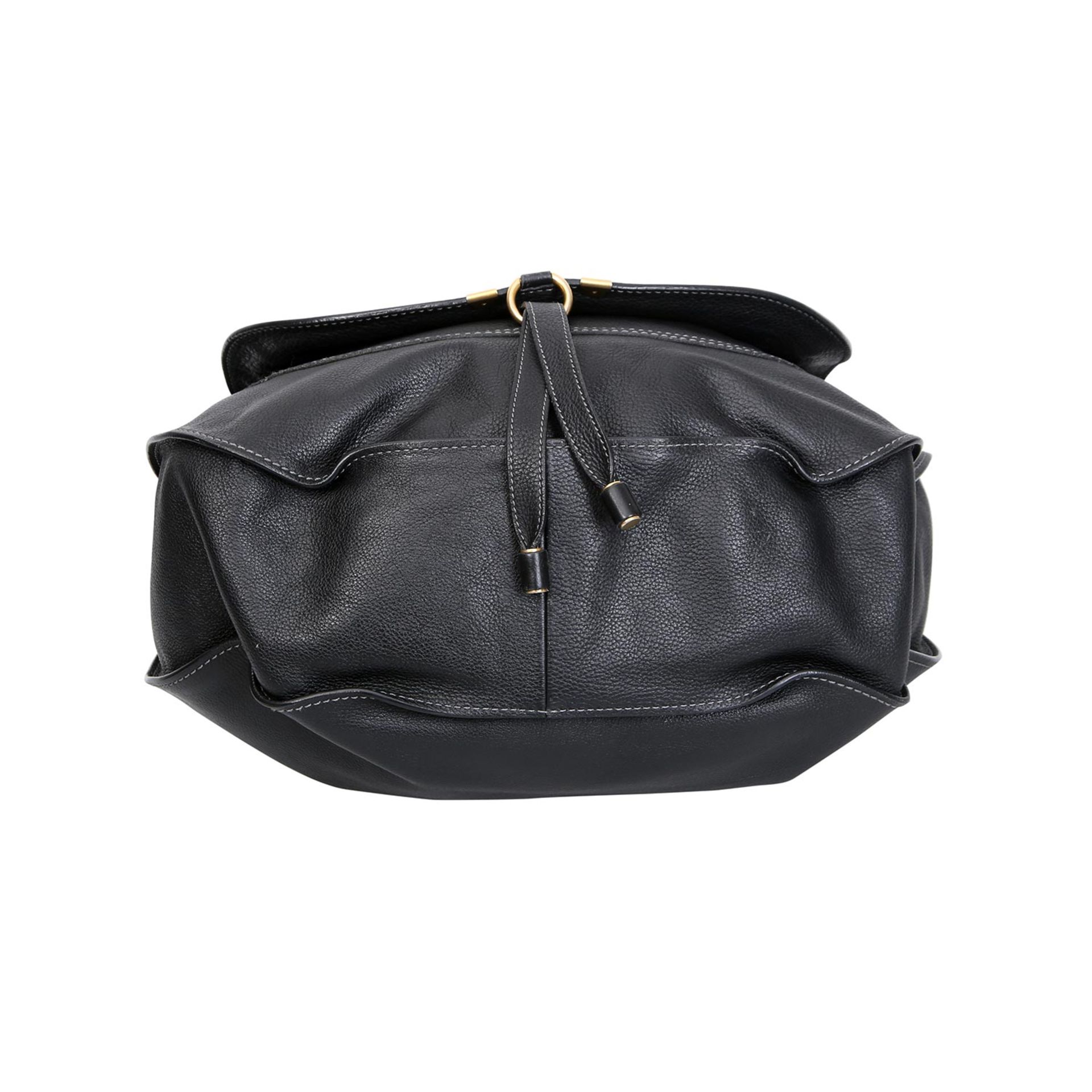 CHLOÈ Schultertasche "MARCIE PORTE EPAULE".Akt. NP.: 1.645,-€. Robustes Leder in Schwarz, - Bild 5 aus 6