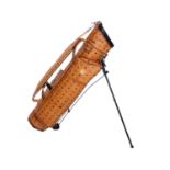 MCM Golfbag, NP. ca.: 2.500,-€.Visetos Serie in Cognac, diverse Außentaschen, silberfarbene