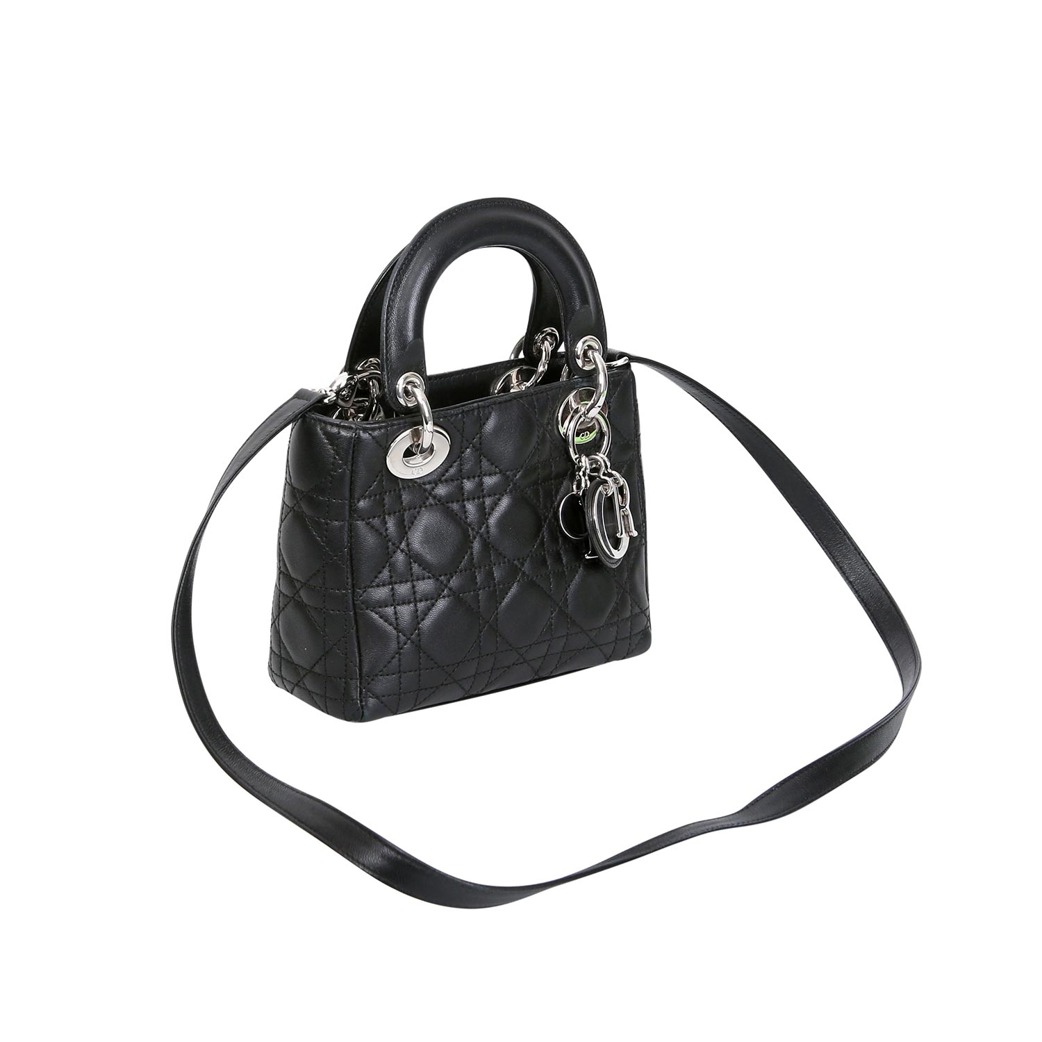 CHRISTIAN DIOR Umhängetasche "LADY DIOR MINI".Akt. NP.: 2.300,-€. Schwarzes Leder in Cannage - Image 2 of 6