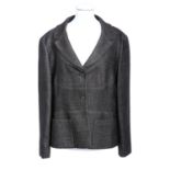 CHANEL Blazer, Gr. 38.Klassische Form aus feinem Gewebe in Metallicfarben, dekorative