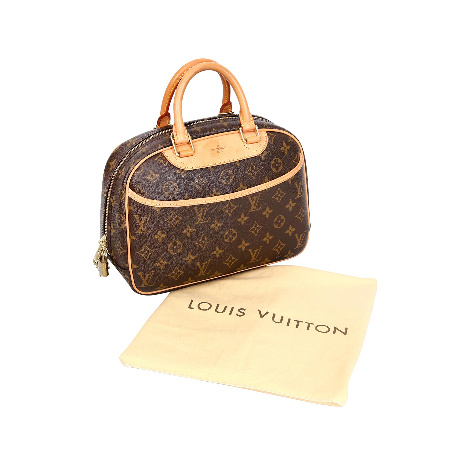 LOUIS VUITTON Henkeltasche "TROUVILLE", Koll.: 2005.Monogram Canvas Serie, als Kosmetik-Tasche - Image 7 of 7