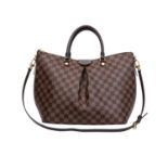 LOUIS VUITTON Henketasche "SIENA GM", Koll. 2016.Akt. NP: 1.380,-€. Damier Ebene Serie, Besatz aus