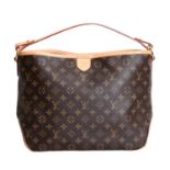 LOUIS VUITTON Schultertasche "DELIGHTFUL MM".Koll. 2010. Monogram Canvas Serie, ein breiter