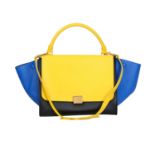 CELINE Handtasche "MEDIUM TRAPEZ BAG MULTICOLOR".NP. ca.: 2.100,-€. Fein genarbtes Leder in