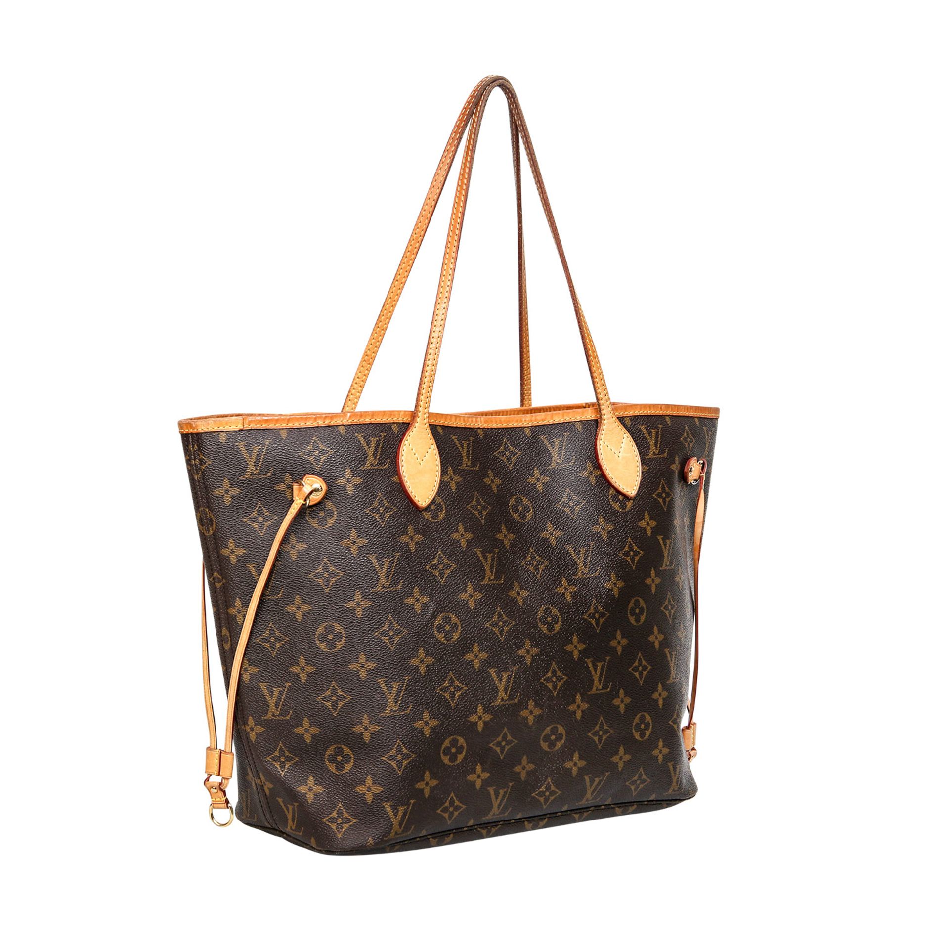 LOUIS VUITTON Shopper "NEVERFULL MM",Koll.: 2008.Akt. NP.: 990,-€. Monogram Canvas Serie mit - Bild 2 aus 6