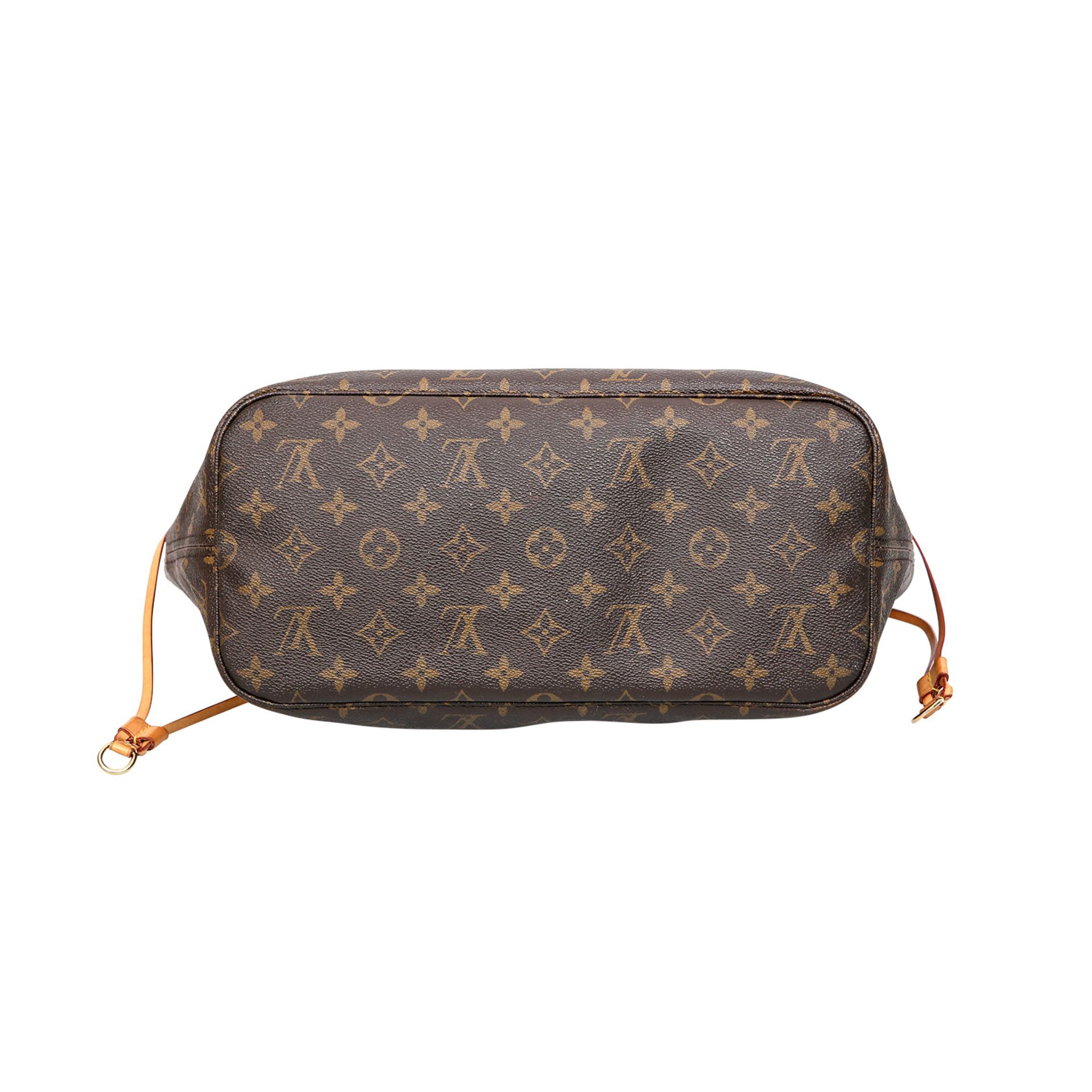 LOUIS VUITTON Shopper "NEVERFULL MM",Koll.: 2008.Akt. NP.: 990,-€. Monogram Canvas Serie mit - Bild 5 aus 6