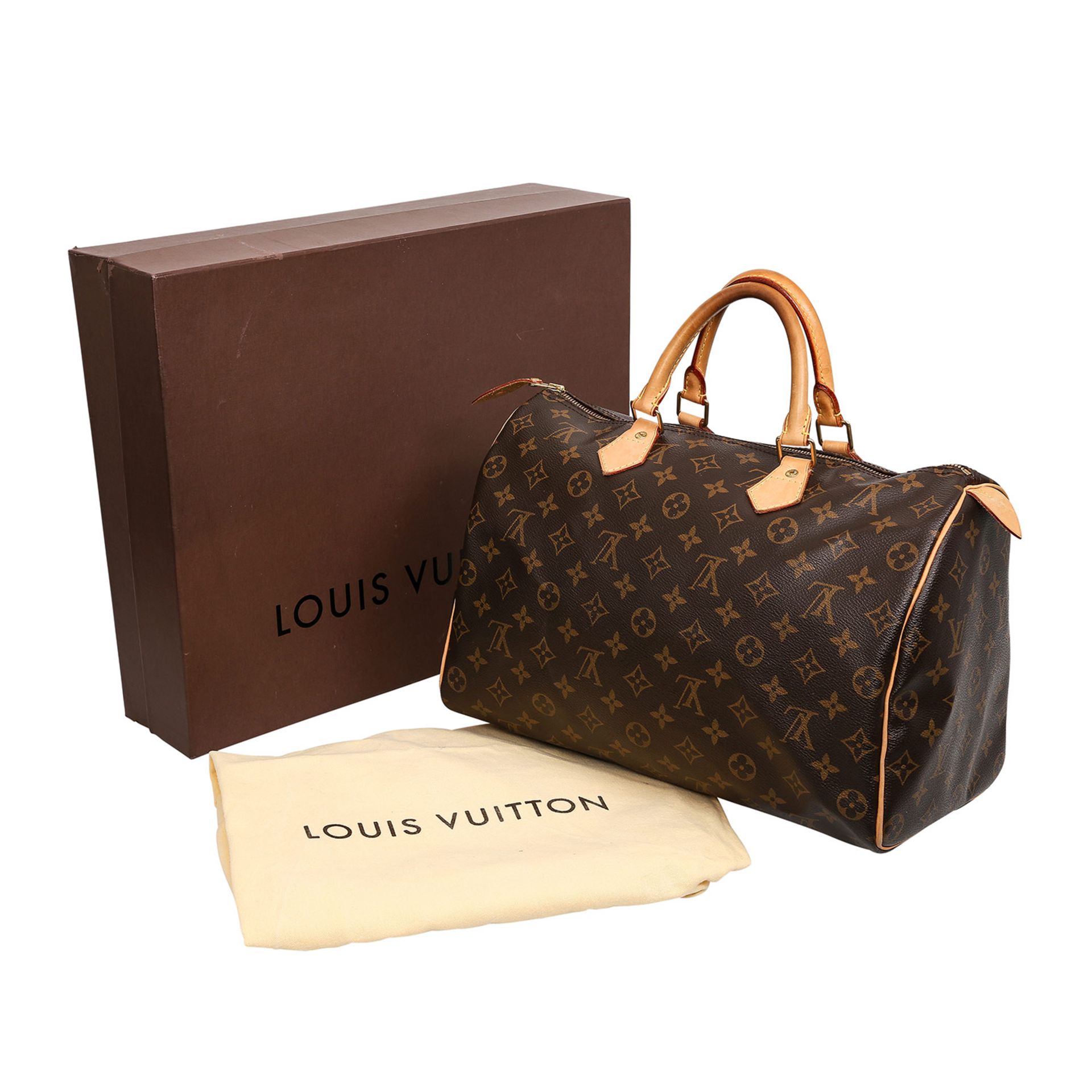 LOUIS VUITTON Henkeltasche "SPEEDY 35", Koll.: 2012.Akt. NP.: 815,-€. Monogram Canvas Serie mit - Bild 7 aus 7