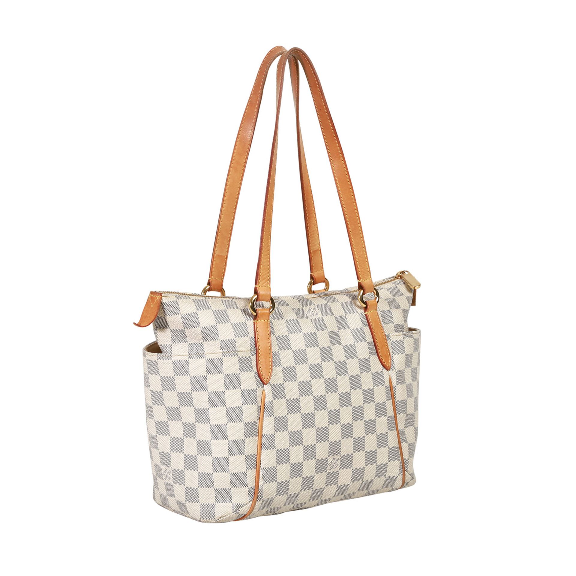 LOUIS VUITTON Schultertasche "TOTALLY PM", Koll.: 2010, letzter LP.: 800,-€.Azur Damier Canvas - Bild 2 aus 6