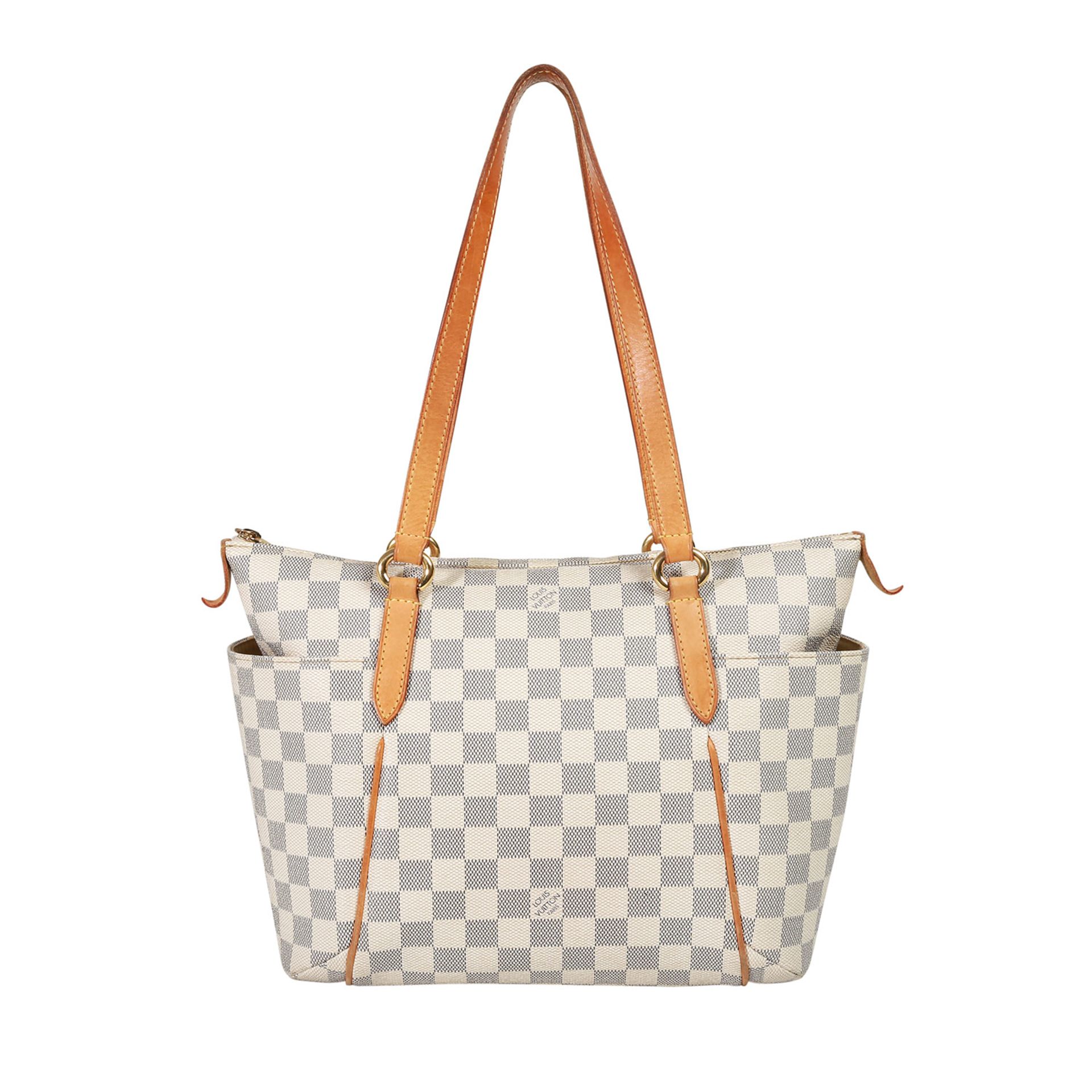 LOUIS VUITTON Schultertasche "TOTALLY PM", Koll.: 2010, letzter LP.: 800,-€.Azur Damier Canvas - Bild 4 aus 6