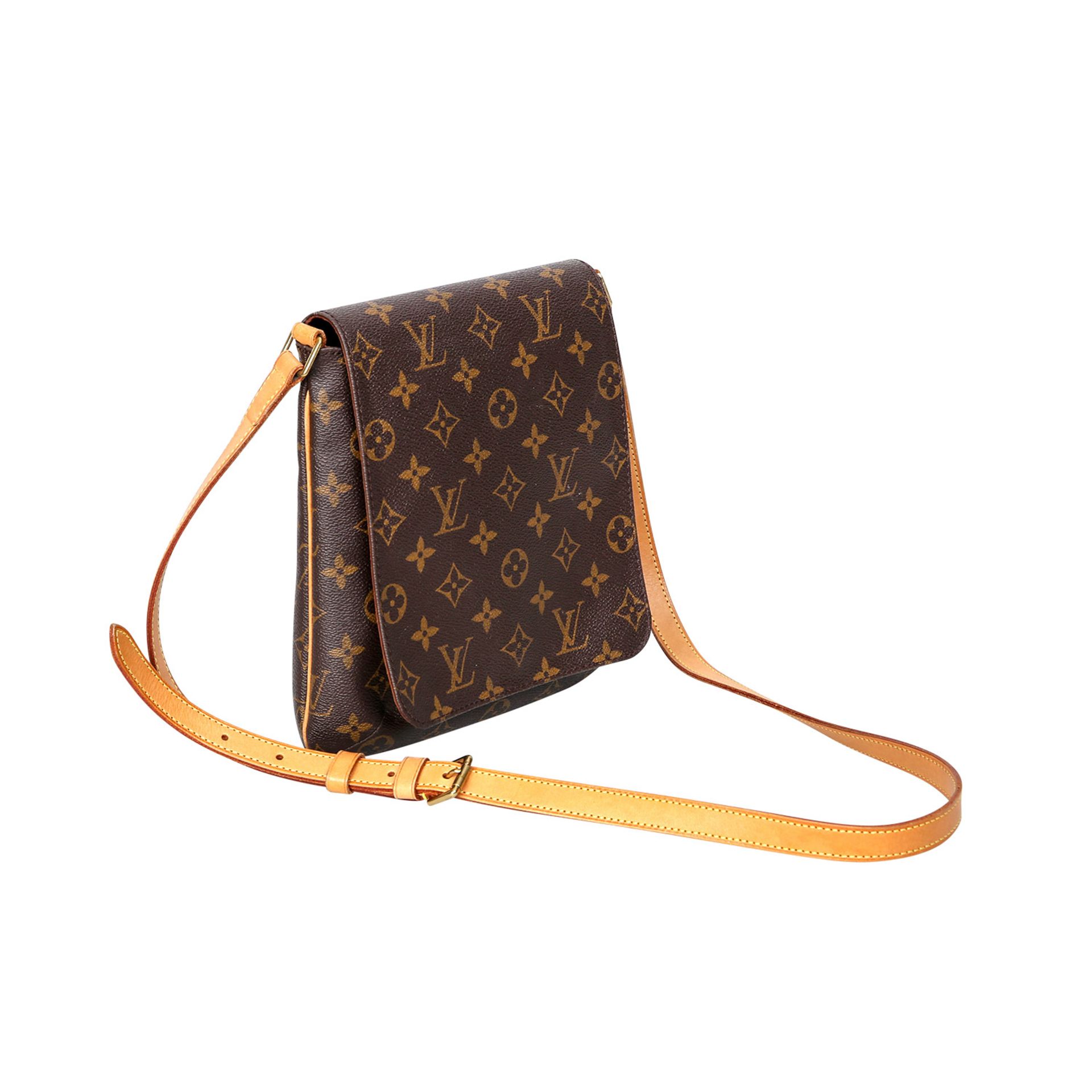 LOUIS VUITTON Umhängetasche "MUSETTE SALSA",Koll.: 2006.Monogram Canvas Serie mit Rindsleder- - Bild 2 aus 6