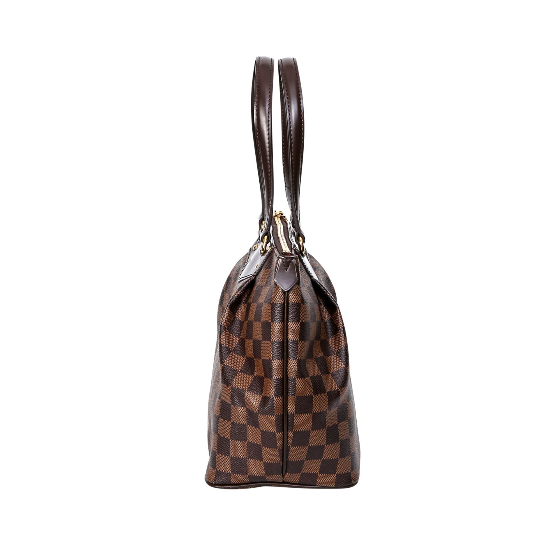 LOUIS VUITTON Henkeltasche "WESTMINSTER", Koll.: 2011.Damier Ebene Serie aus Canvas mit goldfarbener - Bild 3 aus 6