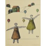 Clare Bassett (b.1954). Maidens trying out their balloons, 8/20, 2001, 33cm x 26cm. And Francis