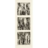 Elizabeth Hannaford, 'Lords and Ladies', etching with acquaint, 2/20, in 3 sections each 8cm