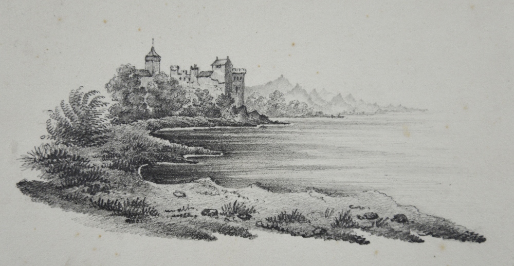Collection of twenty 19th century Pencil drawings, landscapes architecture and portraits, unknown - Image 13 of 38