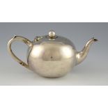 Victorian silver bullet shaped tea pot, by Mappin Brothers, Sheffield, 1880, gross weight 16.2oz,