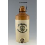 19th Century stoneware ginger beer dispenser with retail mark Mellersh and Neale Ltd, Reigate