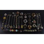 Large collection of 'Miracle' Scottish jewellery, including necklace, bracelets, brooches, earrings,