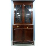 Early 20th century mahogany bookcase cabinet .