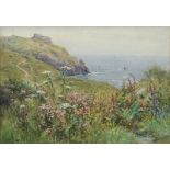 Frederick Golden Short (British, 1863-1936) Costal landscape signed and dated 1912, watercolour,