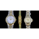 Ladies Gucci steel and gold plated watch, gentleman's rotary watch and a ladies gold plated rotary