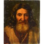 In the manner of Daniel Maclise portrait of a man, oil on board, 45 cm x 37 cm .