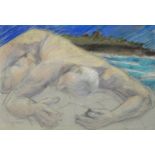 Margaret Eccleston (British, 1934-2017). Sandman. Pastel on paper. Signed. Framed and glazed. 41 x