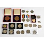 Quantity of coins to include Festival of Britain boxed, Queen Elizabeth II medal, Coronation metal